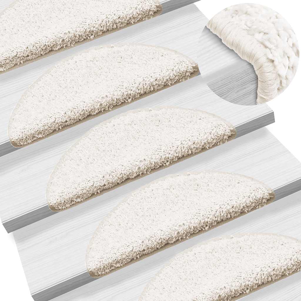Tappetini Per Scale 30 Pz Bianchi 56x17x3 cm