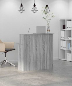 Banco Reception Grigio Sonoma 100x50x103,5 Cm Legno Multistrato