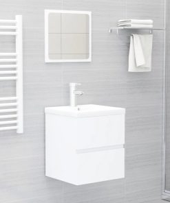 Mobile Lavabo Bianco 41x38,5x45 Cm In Legno Multistrato