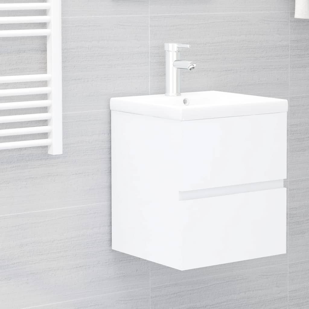 Mobile Lavabo Bianco 41x38,5x45 Cm In Legno Multistrato - Image 4