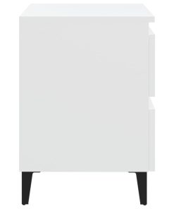 Comodino Bianco 40x35x50 Cm In Legno Multistrato