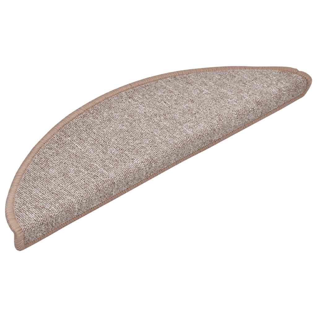 Tappetini Per Scale 30 Pz Marrone Chiaro 56x17x3 cm