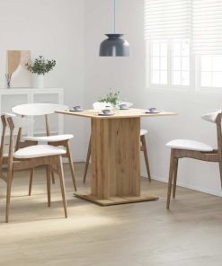 Tavolo Pranzo Rovere Artigianale 80x80x75 Cm Legno Multistrato