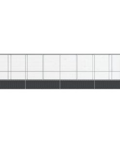 Voliera Con Estensione Argento 834,5x107x212 Cm In Acciaio