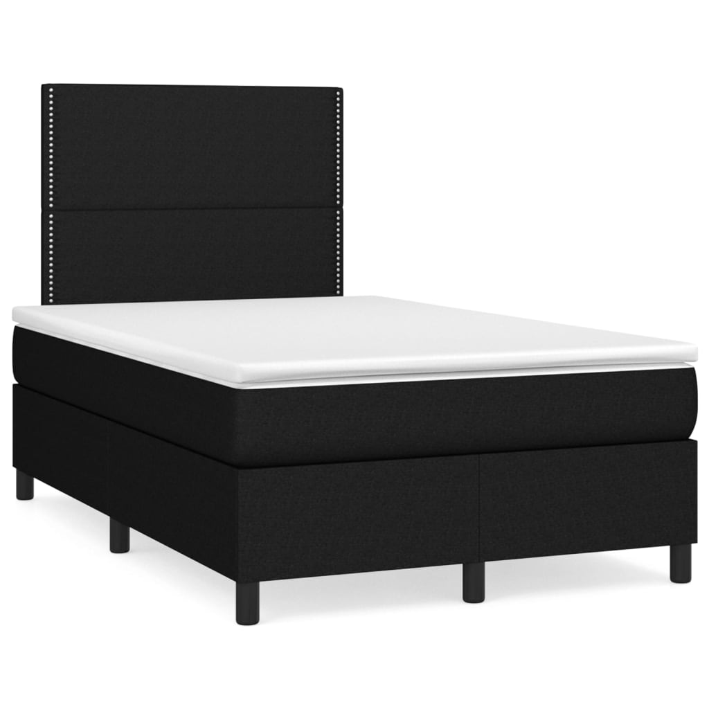 Giroletto A Molle Con Materasso Nero 120x190 Cm In Tessuto