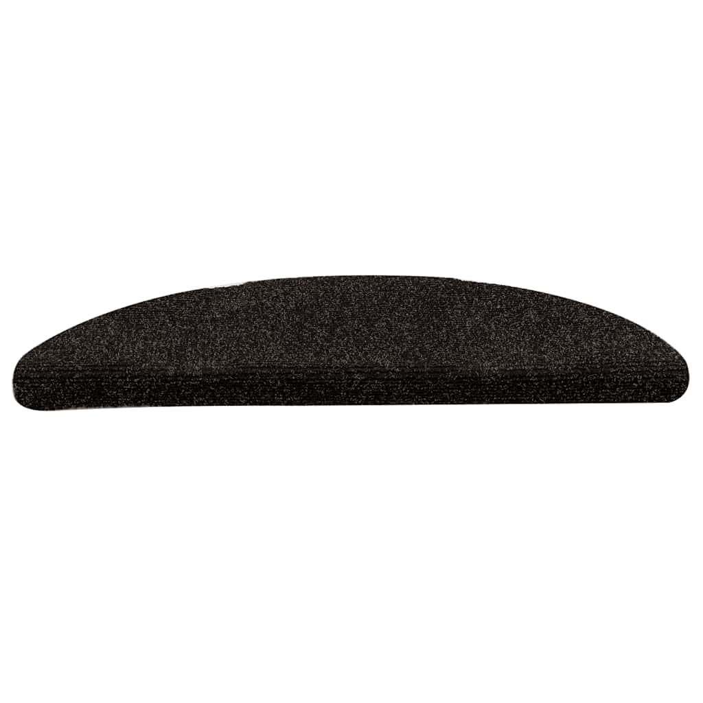 Tappetini Per Scale Autoadesivi 15 Pz 65x21x4 Cm Marrone Scuro Semicircolari Grandi - Image 4