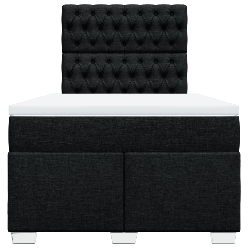 Giroletto A Molle Con Materasso Nero 120x190 Cm In Tessuto