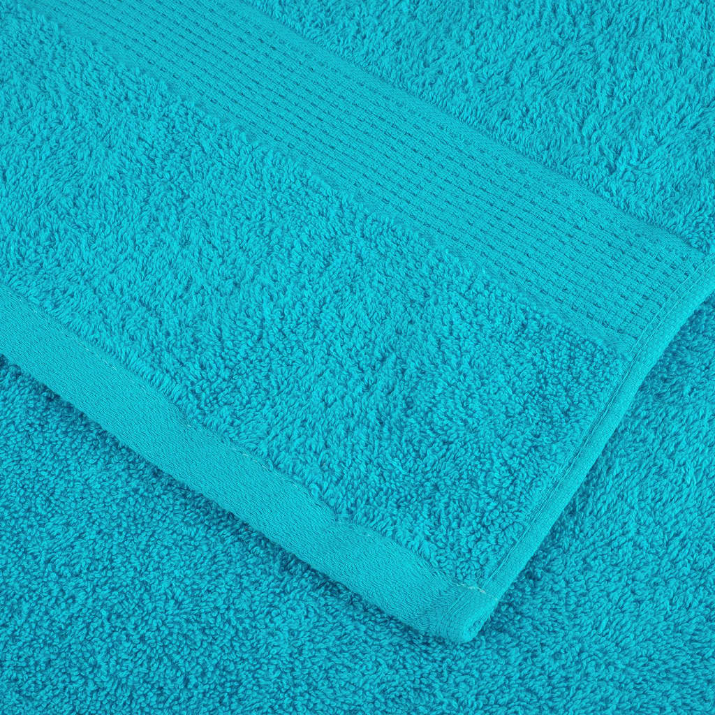 Asciugamani Doccia Solund 10 Pz Turchesi 70x140cm 600 G/m²