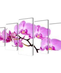 5 Pz Set Stampa Su Tela Da Muro Orchidèa 200 X 100 cm