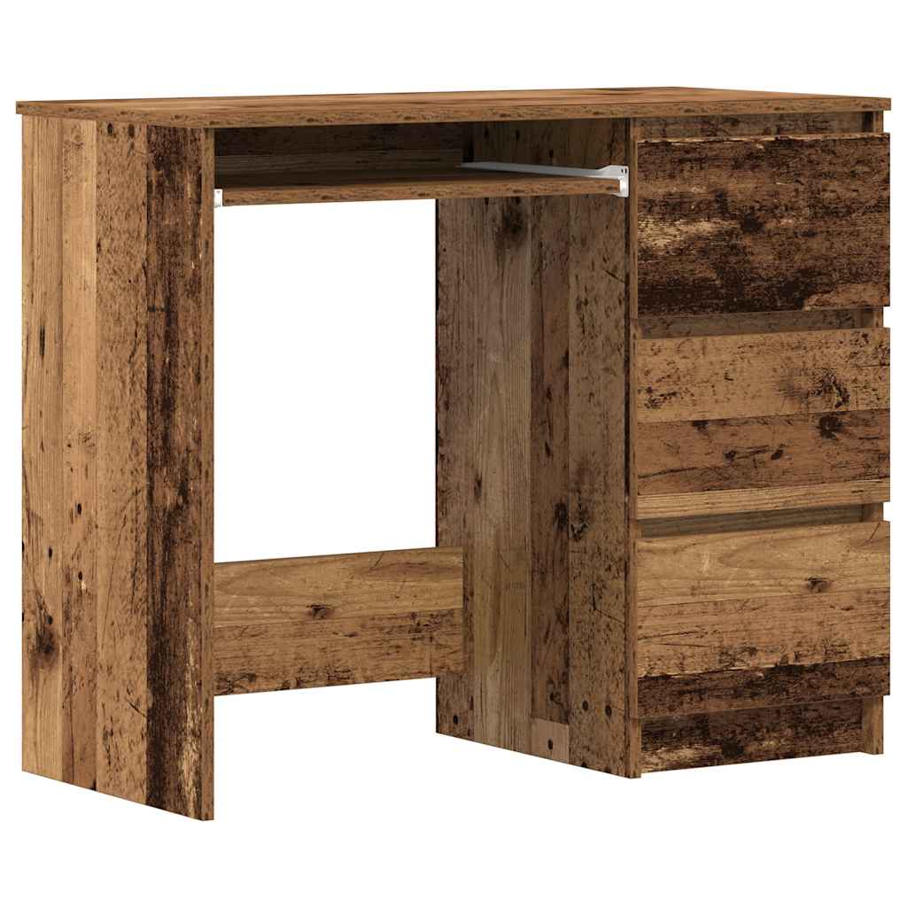 Scrivania Legno Antico 90x45x76 Cm In Legno Multistrato