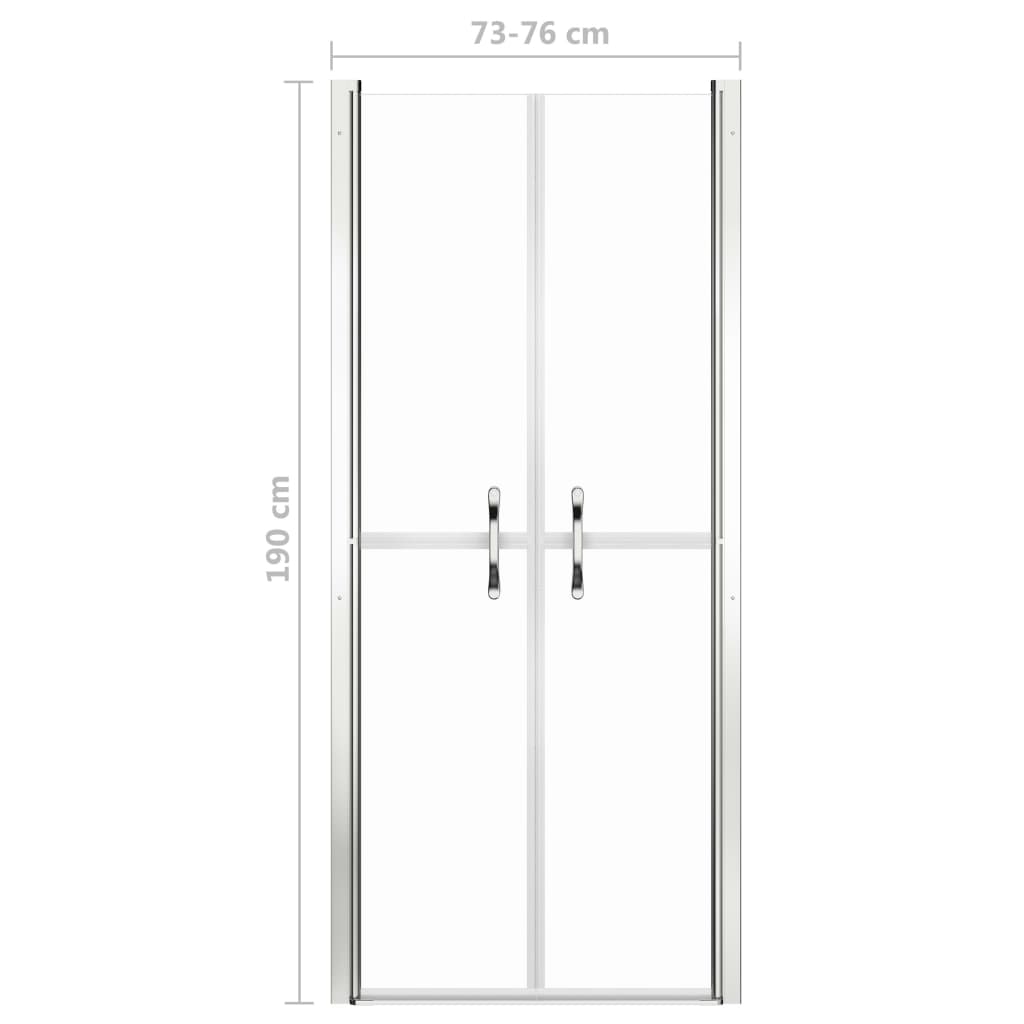 Porta Per Doccia In Esg Trasparente 76x190 cm