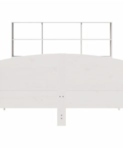 Letto Libreria Senza Materasso Bianco 120x190 Cm Legno Di Pino