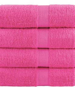 Asciugamani Per Ospiti Solund 4 Pz Rosa 30x50 Cm 600 Gsm