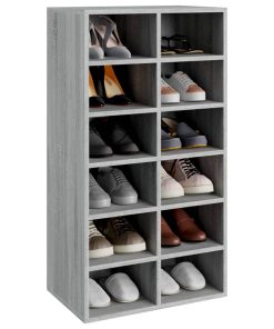 Scarpiera Grigio Sonoma 54x34x100,5 Cm In Legno Multistrato