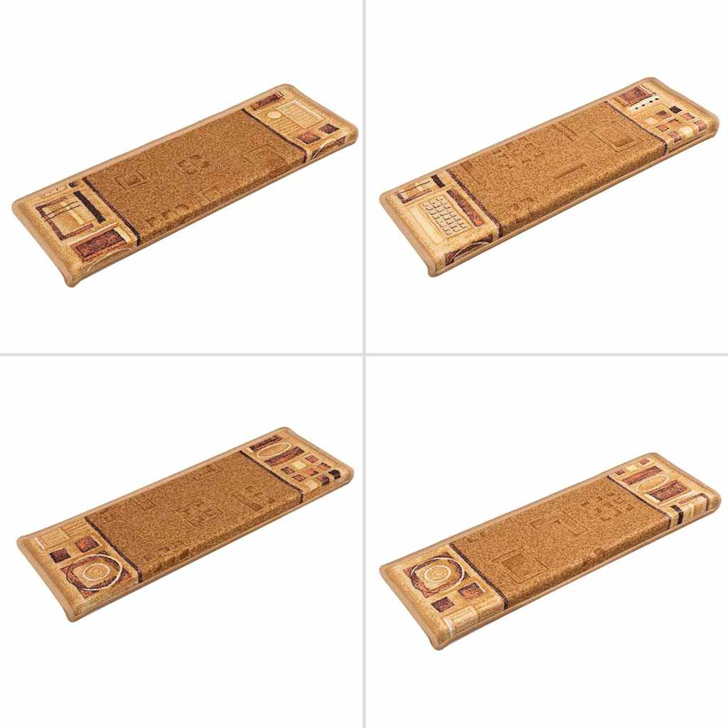 Tappetini Autoadesivi Per Scale 15 Pz 65x21x4 Cm Beige