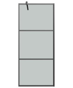 Parete Doccia Walk In 80x195 Cm In Vetro Scuro Esg Nero