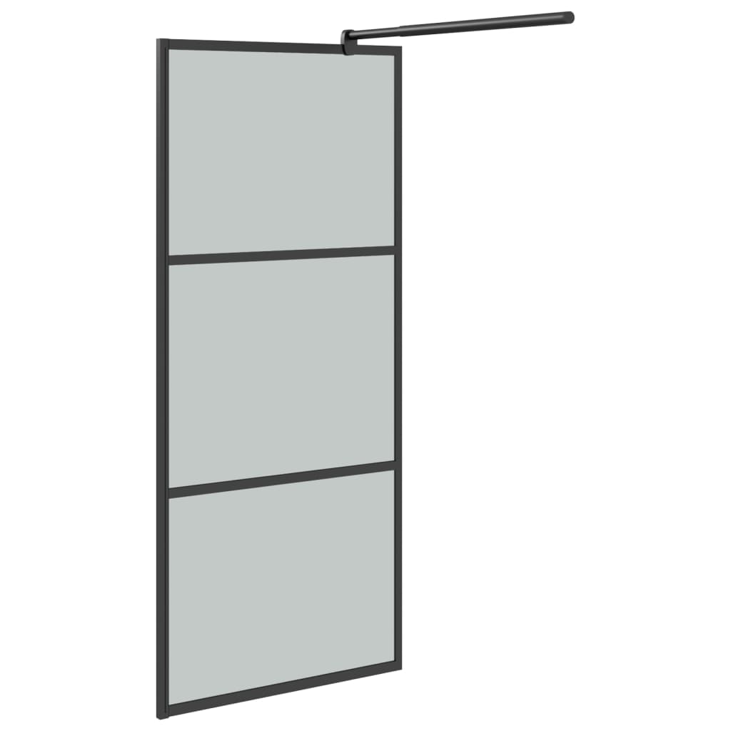 Parete Doccia Walk In 80x195 Cm In Vetro Scuro Esg Nero - Image 2