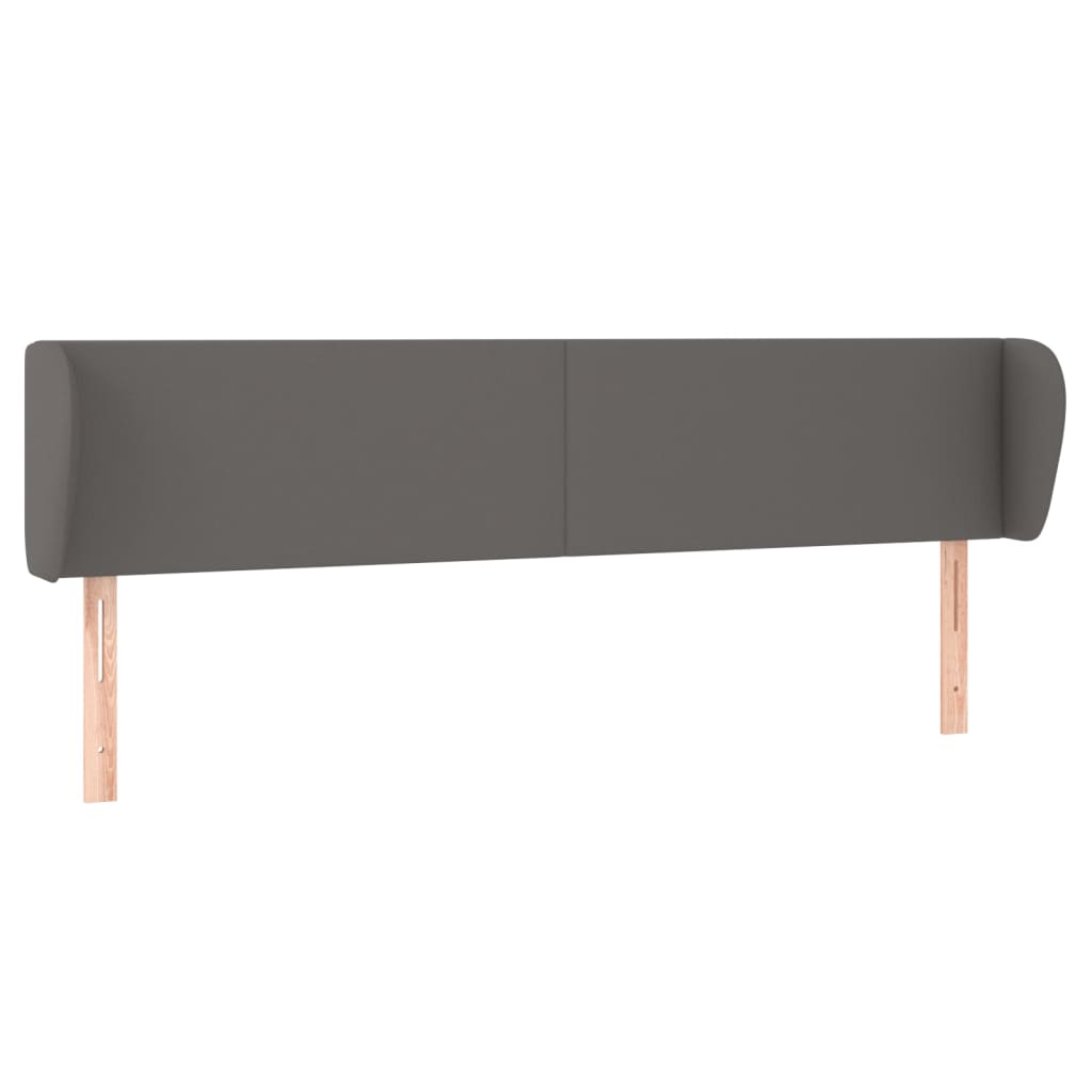 Testiera Ad Orecchio Grigio 203x23x78/88 Cm In Similpelle