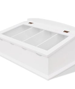 Portaposate In Mdf Bianco In Stile Barocco