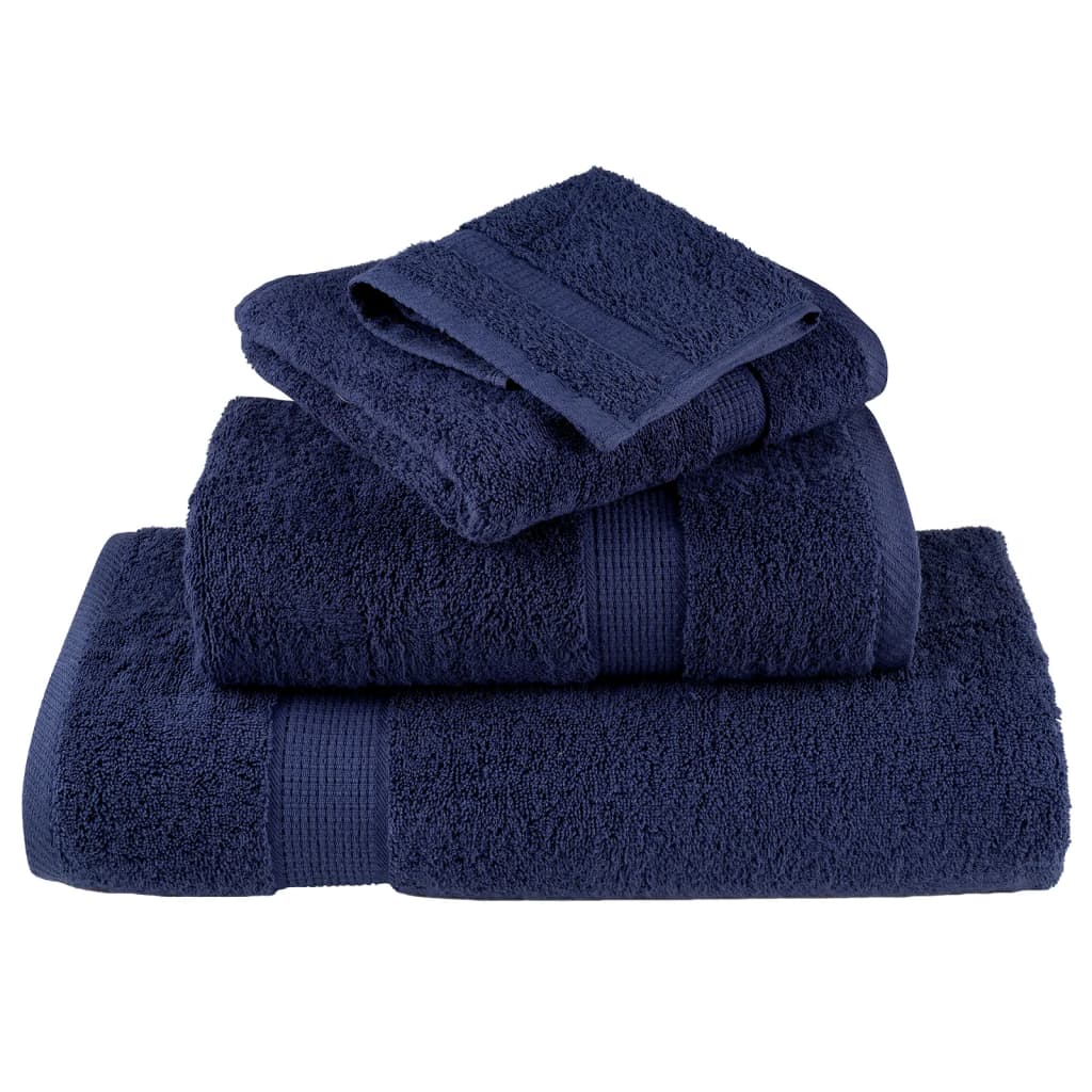 Asciugamani Premium Solund 10 Pezzi Blu Navy 30x30cm 600gsm