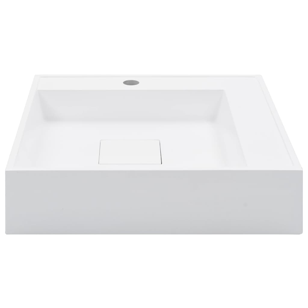 Lavandino 50x50x12,3 Cm Blocco In Marmo/minerale Bianco