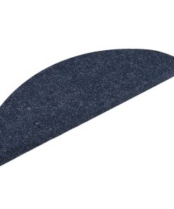 Tappetini Per Scale Autoadesivi 10 Pz 56x17x3 Cm Blu Semicircolari