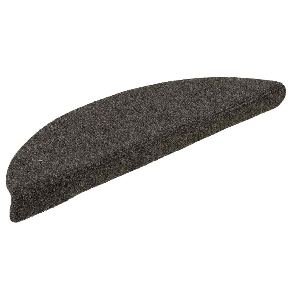 Tappetini Per Scale Autoadesivi 10 Pz 56x17x3 Cm Antracite Semicircolari