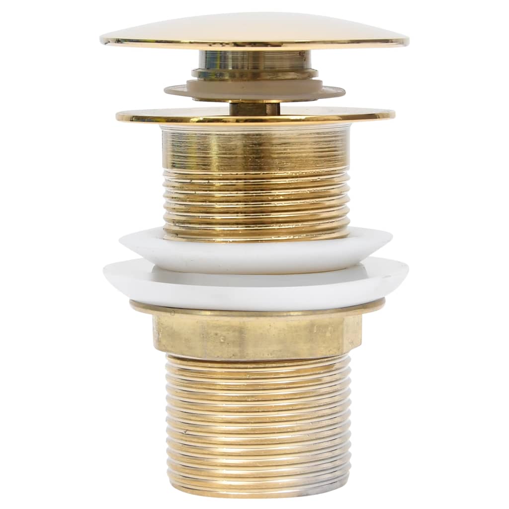 Scarico A Pressione Senza Troppopieno Oro 6,4x6,4x9,1 cm