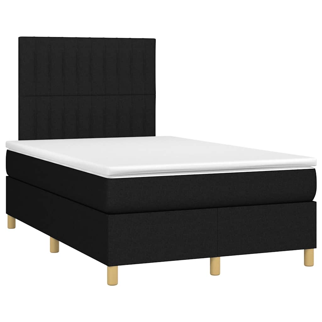 Giroletto A Molle Con Materasso Nero 120x190 Cm In Tessuto