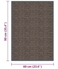 Zerbino Trapuntato 60x90 Cm Marrone Scuro