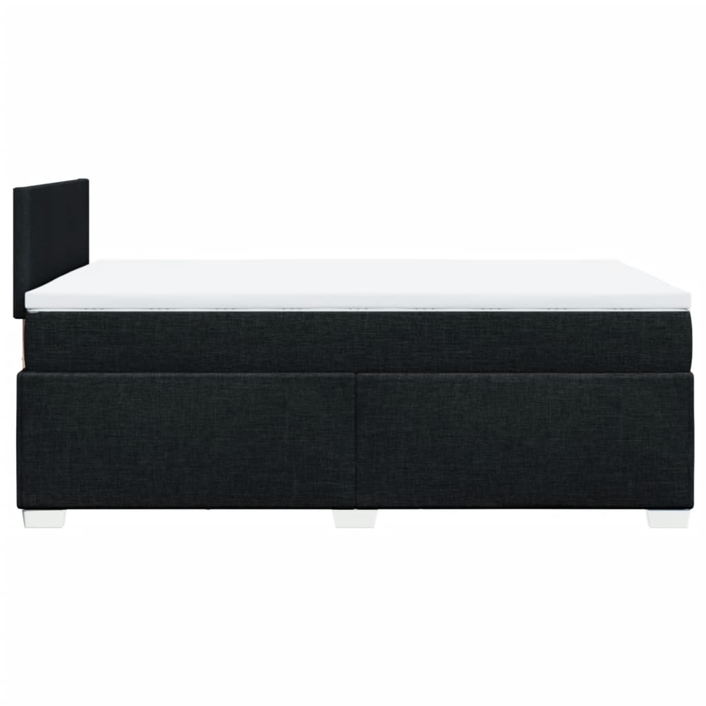 Giroletto A Molle Con Materasso Nero 120x190 Cm In Tessuto