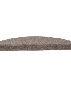 Tappetini Per Scale Autoadesivi 15 Pz 65x21x4 Cm Beige Semicircolari Grandi