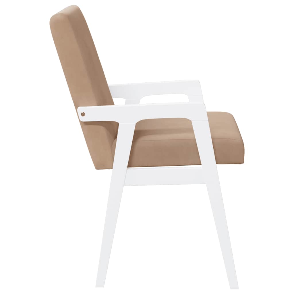 Sedie Da Pranzo Con Cuscini 2 Pz Bianco Legno Massello Di Hevea - Image 5