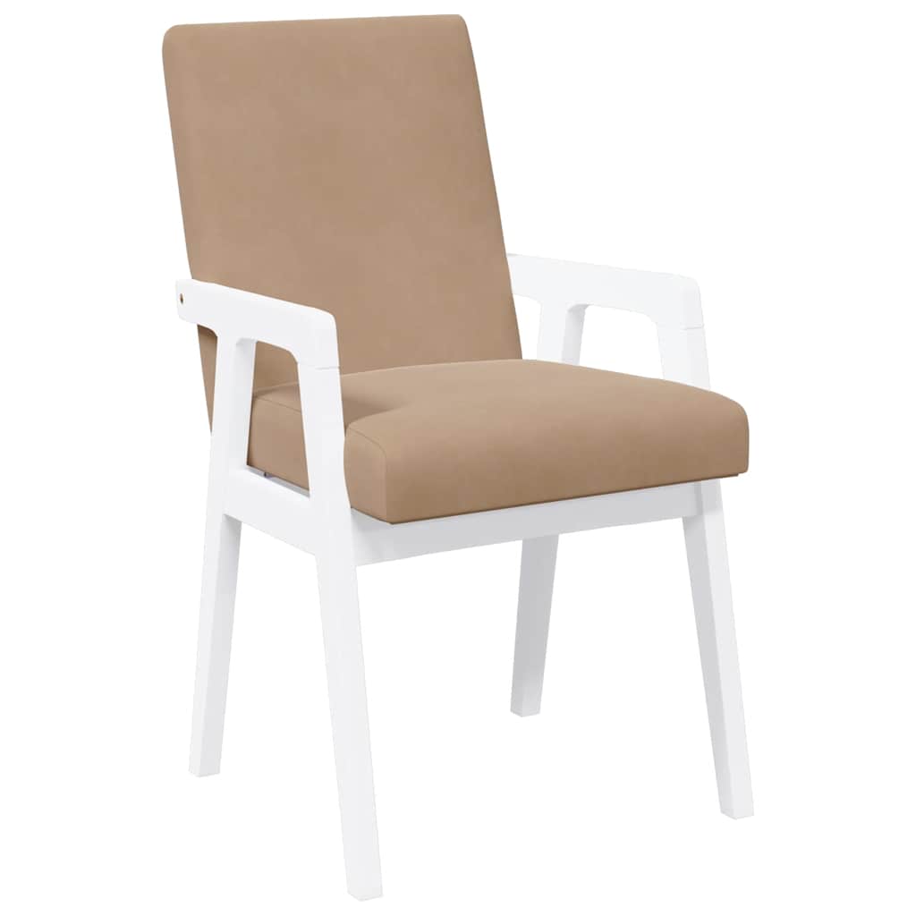 Sedie Da Pranzo Con Cuscini 2 Pz Bianco Legno Massello Di Hevea