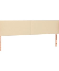 Testiera Ad Orecchio Crema 183x23x78/88 Cm In Tessuto