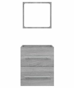 Mobile Da Bagno Con Specchio Grigio Sonoma 41x38,5x48 cm