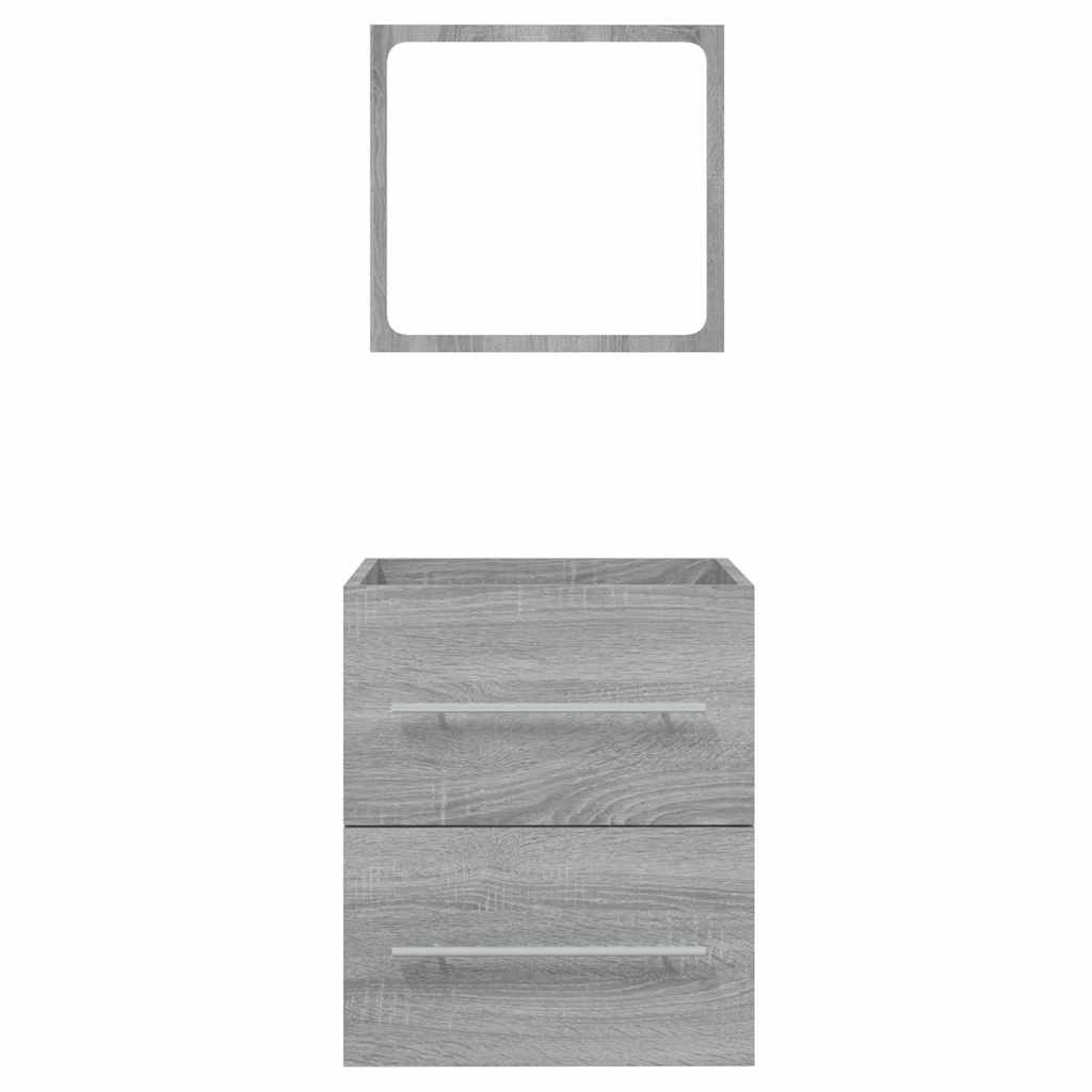 Mobile Da Bagno Con Specchio Grigio Sonoma 41x38,5x48 cm