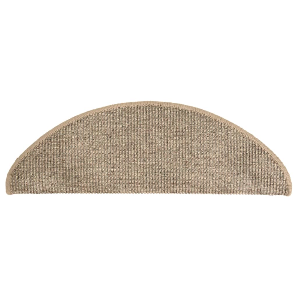 Tappetini Per Scale 15 Pz 65x21x4 Cm Beige Scuro Semicircolari Grandi - Image 3