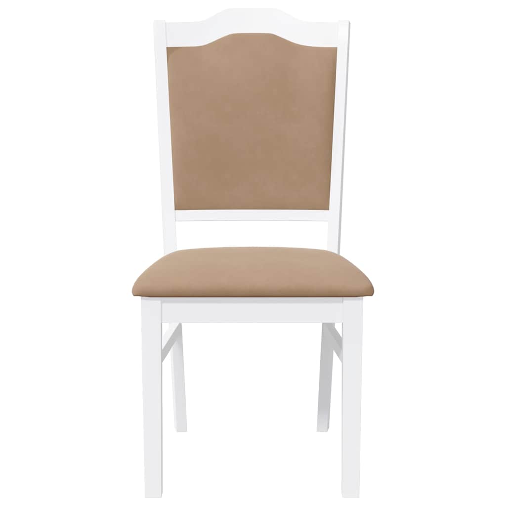 Sedie Da Pranzo Con Cuscini 2 Pz Bianco Legno Massello Di Hevea - Image 3