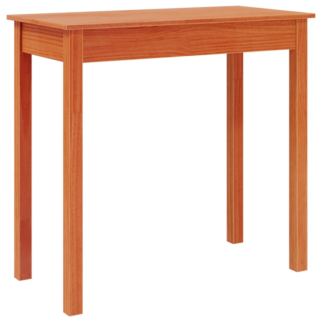 Tavolo Consolle Marrone Cera 80x40x75cm Legno Massello Di Pino