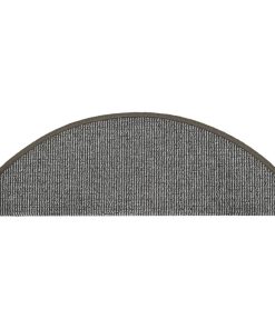 Tappetini Per Scale 15 Pz 65x21x4 Cm Grigio Semicircolari Grandi