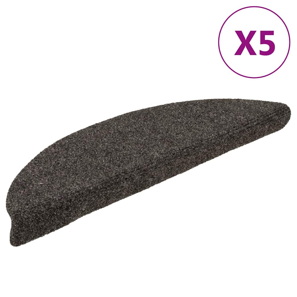 Tappetini Per Scale 5 Pz Antracite 56x17x3 Cm Agugliati