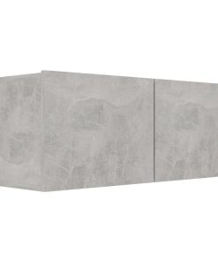 vidaXL Set muebles de salón TV 7 pzas madera ingeniería gris hormigón