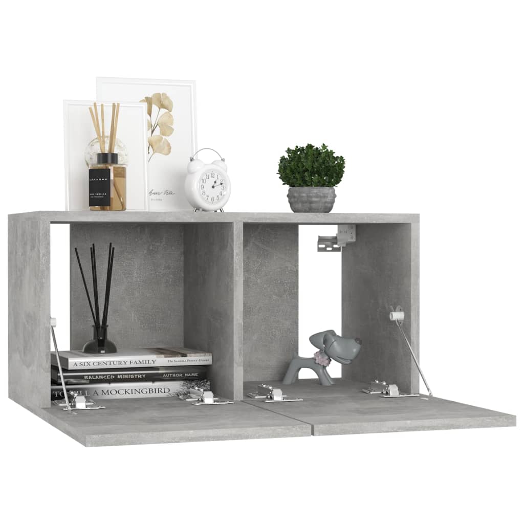 vidaXL Set de muebles de salón 6 pzas madera ingeniería gris hormigón