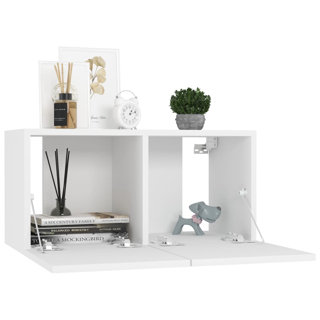 vidaXL Set de muebles de salón TV 5 piezas madera de ingeniería blanco