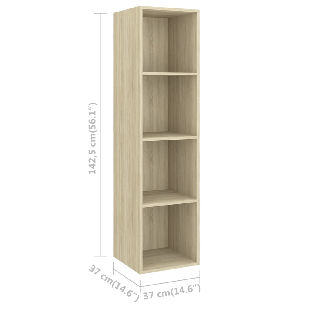 vidaXL Muebles de salón de pared 2 uds madera ingeniería roble Sonoma