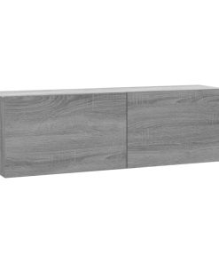 vidaXL Juego de muebles de pared para TV contrachapado gris Sonoma