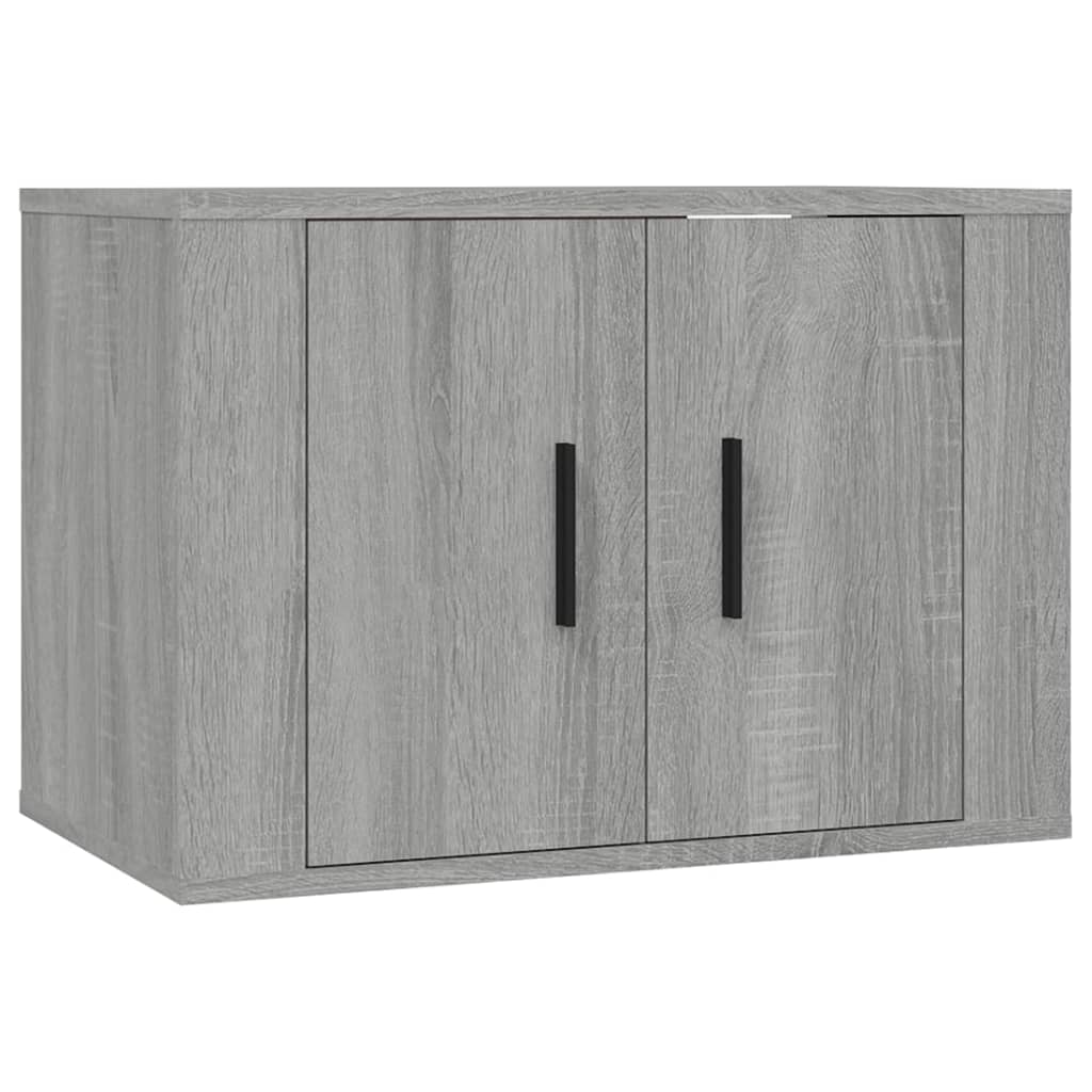 vidaXL Muebles para TV de pared 2 uds gris Sonoma 57x34,5x40 cm