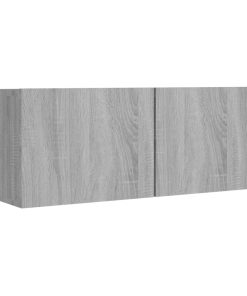vidaXL Set de muebles para TV 8 pzas madera contrachapada gris Sonoma