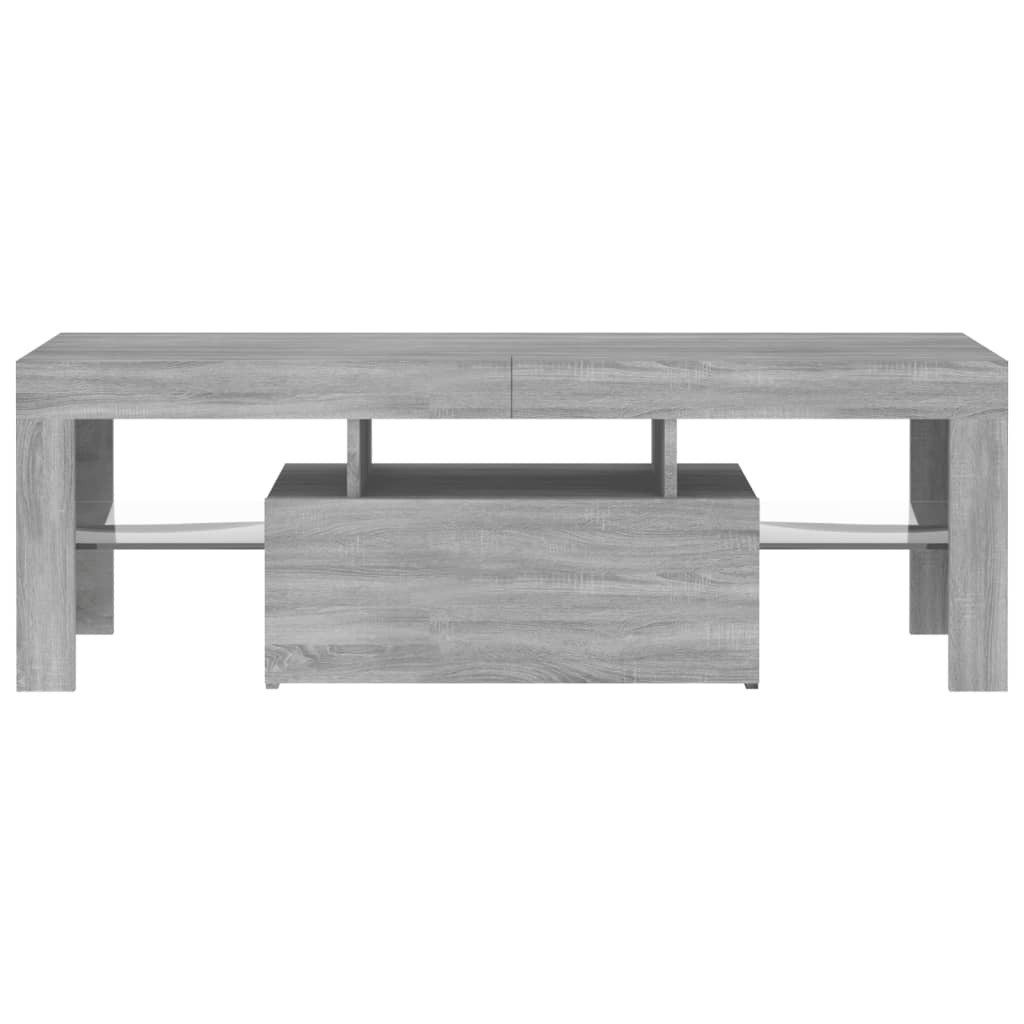 vidaXL Mueble de TV con luces LED gris Sonoma 120x35x40 cm